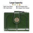 thumbnail image 4 of Monedero de cuero para mujer Monedero pequeño compacto con bloqueo RFID para tarjetas de crédito con bolsillo con cremallera MFZFUKR BST3005534-3, 4 of 5