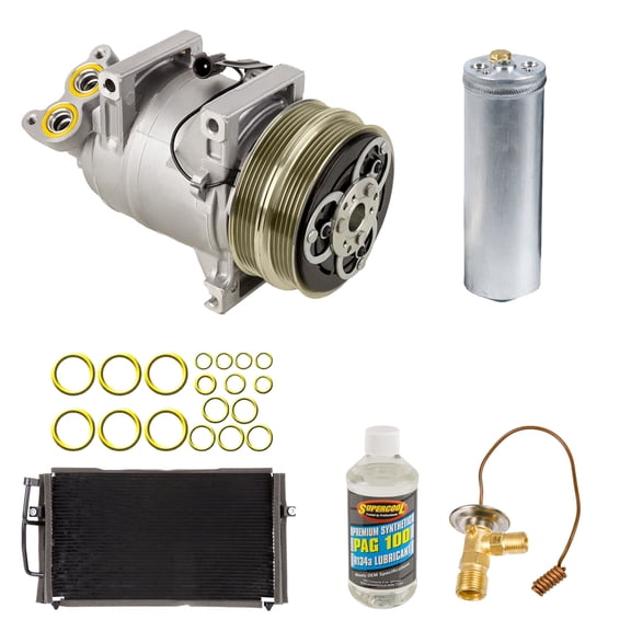 For Volvo V40 2004 OEM AC Compressor w/ Condenser Drier - BuyAutoParts