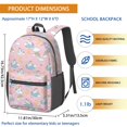 thumbnail image 3 of Unicorn and Cloud Pink Pattern 17" Waterproof Oxford School Backpacks for Teens, S-Shape Padded Straps, for School, Travel, Hiking, Camping, 3 of 5