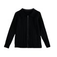 thumbnail image 3 of lnmuld Kids Jacket Girls Knit Cardigan Jacket Zippered Soft Casual Outerwear for Toddlers Lightweight Comfortable Pullover Sweater Top Cozy Solid Color Size:12-24 Months, 3 of 4