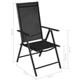thumbnail image 4 of vidaXL 7 Piece Garden Dining Set Aluminium Black, 4 of 5