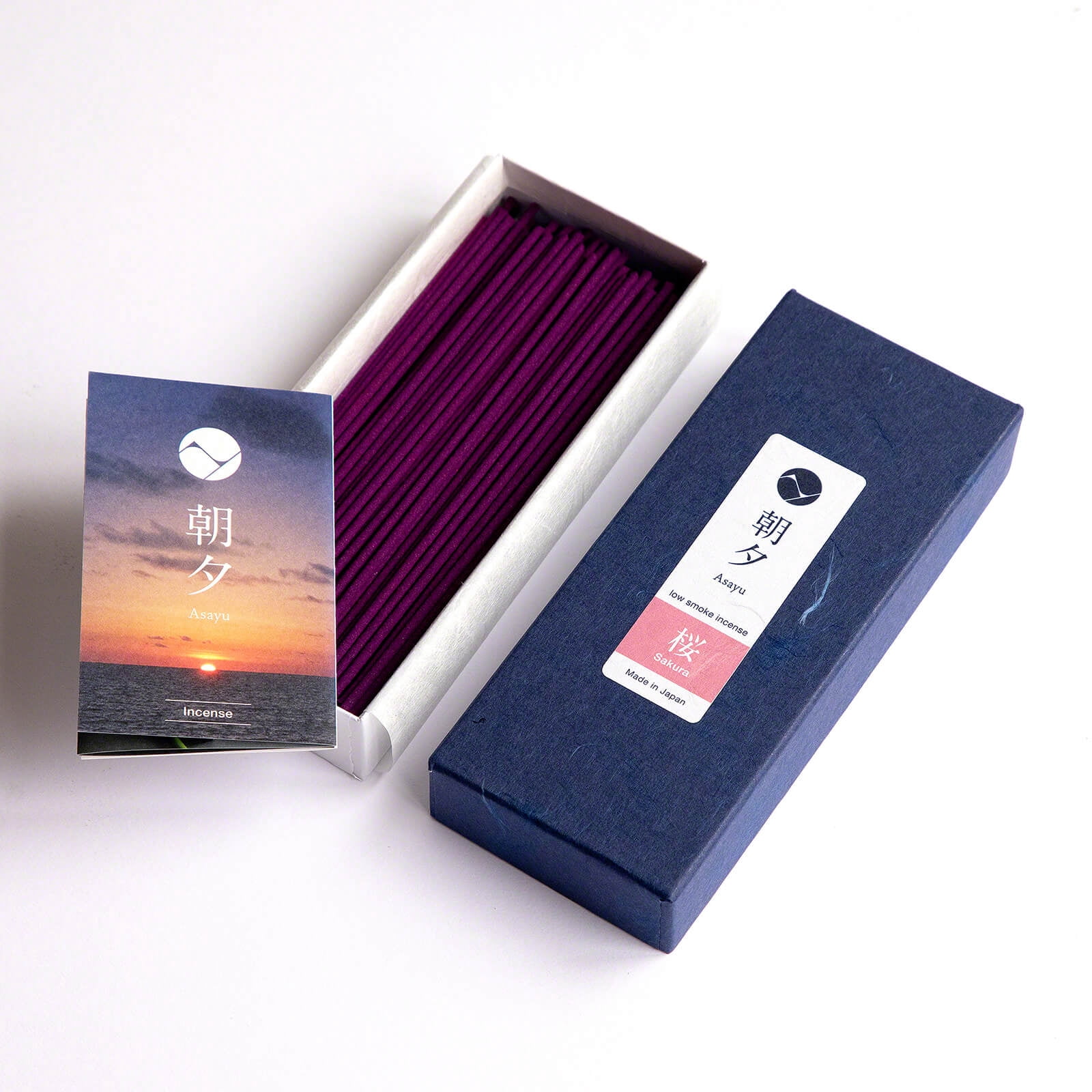 Asayu Japan Low Smoke Incense Sticks Sakura Cherry Blossom Scent Made in Japan 1.41oz
