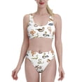 thumbnail image 2 of Picia Snake Women's High Waisted Bikini Scoop Neck Swimsuit Two Pieces Bathing Suit-Large, 2 of 8