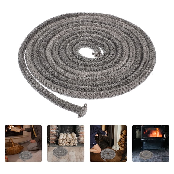 WASHWEPE Stove Supplies Fiberglass Gasket Rope for Stove 1 Set 98.25in x 0.39in x 0.39in