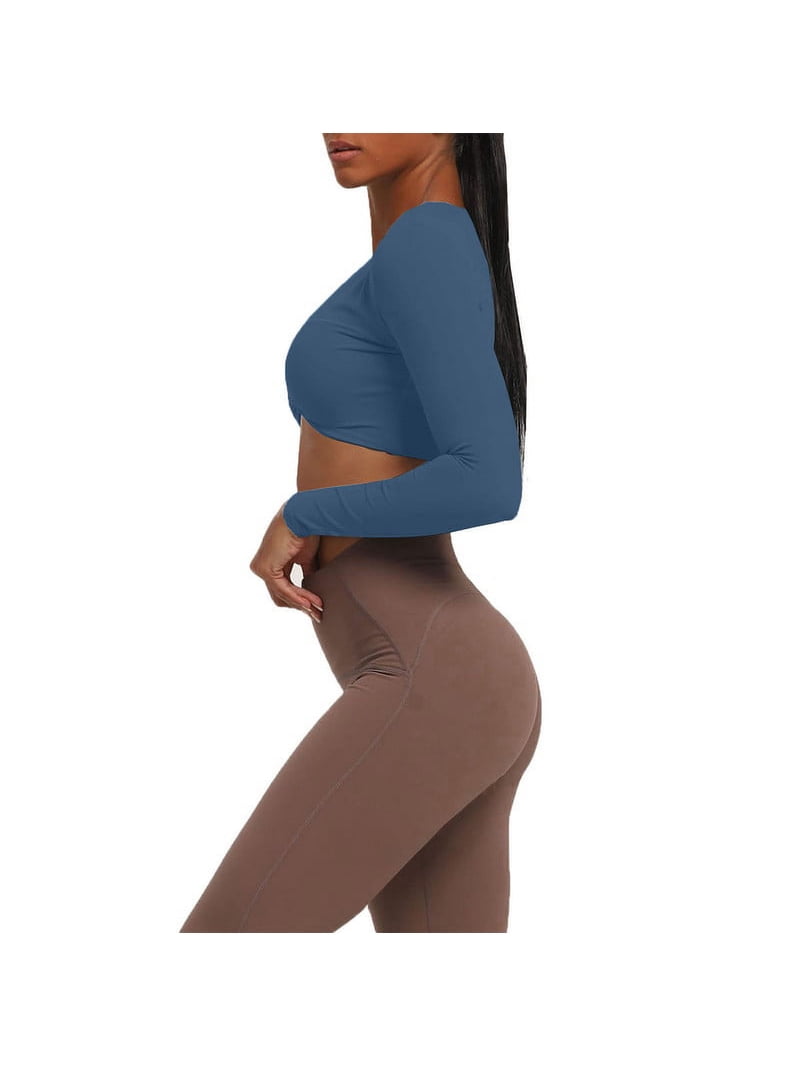トップス Siena long sleeve tops Inadays Long Sleeve Crop Tops for Women Sienna Twist Deep V