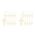 thumbnail image 3 of Raindrops Beige Wooden Cross Cutouts, 40 Pieces for Crafting, Home Decoration, Scrapbooking, Projects, and Uses, 3 of 8