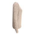 thumbnail image 6 of NMMUED Sweaters for Women Pullover Sweaters for Women V Neck Sweaters for Women Knit Sweater for Women, Beige L, 6 of 9