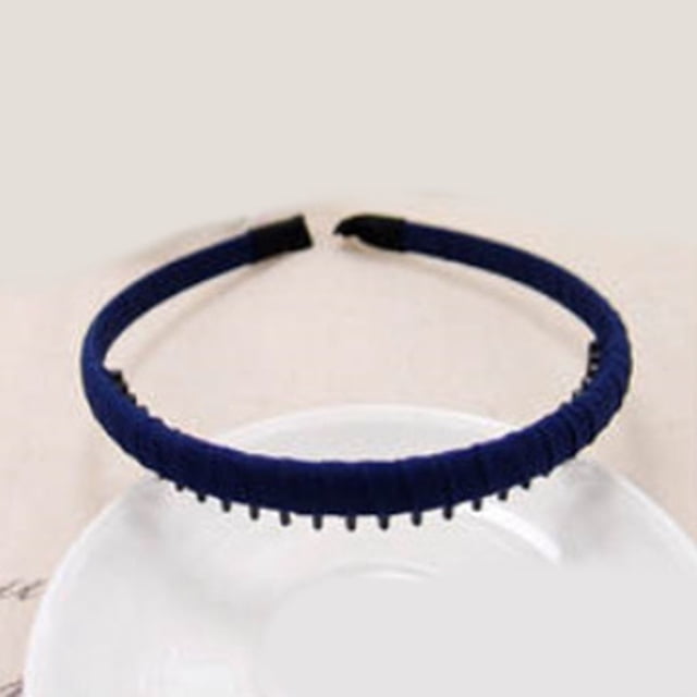 Korean Cloth Around Plastic Teeth Comb Hairband Hair Hoop with Teeth Hoop for Lady Girls Women