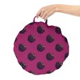 thumbnail image 2 of Natural Color Round Floor Cushion with Handle, Repetitive Fruit Pattern with Juicy Blackberry, Decorative Pillow for Living Room & Dorms, 18" Round, Magenta Dark Purple, by Ambesonne, 2 of 4