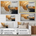 thumbnail image 4 of Designart "Gleaming Geometry Gold Grey painting VIII" Abstract Collages Floater Framed Canvas Print, 4 of 7