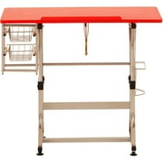 Status Adjustable Drawing and Drafting Table, Red