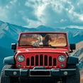 thumbnail image 3 of Uorisanigo Cool Horse Windshield Sun Shade Sun Visor for UV Rays & Heat Protection, Compatible with Jeep Wrangler TJ JK JL1997-2024, Accessories for Jeep Wrangler(52.95x16.14 inches), 3 of 7