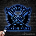 thumbnail image 3 of Craftnamesign Custom Tattoo Artist Metal Wall Art LED Light, Personalized Ink Studio Name Sign, 3 of 5