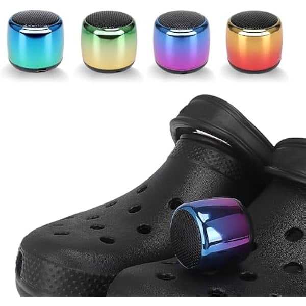 wonima11 Clog Speaker, Mini Speaker for Clog, Halloween Mini Speaker, Bluetooth Clog Charm, Blue-Purple Fade