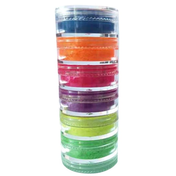 Happydeer 6 Colors Lasting Glitter Nail Art Neon Powder Eyeshadow Pigment Manicure Decor