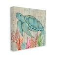 thumbnail image 3 of Stupell Industries Rustic Sea Turtle Animal Animals & Insects Painting Gallery Wrapped Canvas Print Wall Art, 36 x 36, 3 of 7