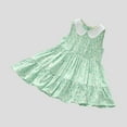 thumbnail image 4 of VERUGU Girls Dresses Toddler Kids Baby Girls Fashion Cute Sleeveless Sweet Flower Print Ruffle Dress, 4 of 4