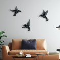thumbnail image 3 of Colibri mural Art Deco conjunto de Tres Piezas, metal Colibri Decoración pendiente en baño Dormitorio Salón Cocina balcón - Arte escultura de pared, regalos de mano para papá, Madre y Amigos (Negro) TUNC Sencillez, 3 of 5