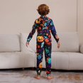 thumbnail image 6 of GYRATEDREAM Matching Family Pajamas Set for Halloween Pumpkin Holiday Costumes Long Sleeve Hooded Jumpsuit for Women/Men/Kids Family Matching Pajamas Onesies for 4-5Y(Kids) Red, 6 of 9
