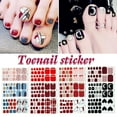 Herrnalise 22 Sheets Foot Nail Wraps Sticker Full Wraps Toenail Polish
