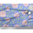 thumbnail image 3 of Soimoi Blue Viscose Chiffon Fabric Leaves & Flower Floral Print Fabric by the Yard 42 Inch Wide, 3 of 3