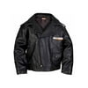 Harley-Davidson 8/10 Big Boys' Upwing Eagle Biker Pleather Jacket Blk (8/10) 0396074