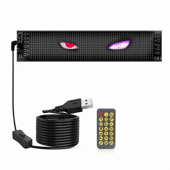 LED Car Flexible Screen USB 5V Matrix Pixel Panel RGB Pattern Graffiti Scrolling Text Animation Display with APP 16x64