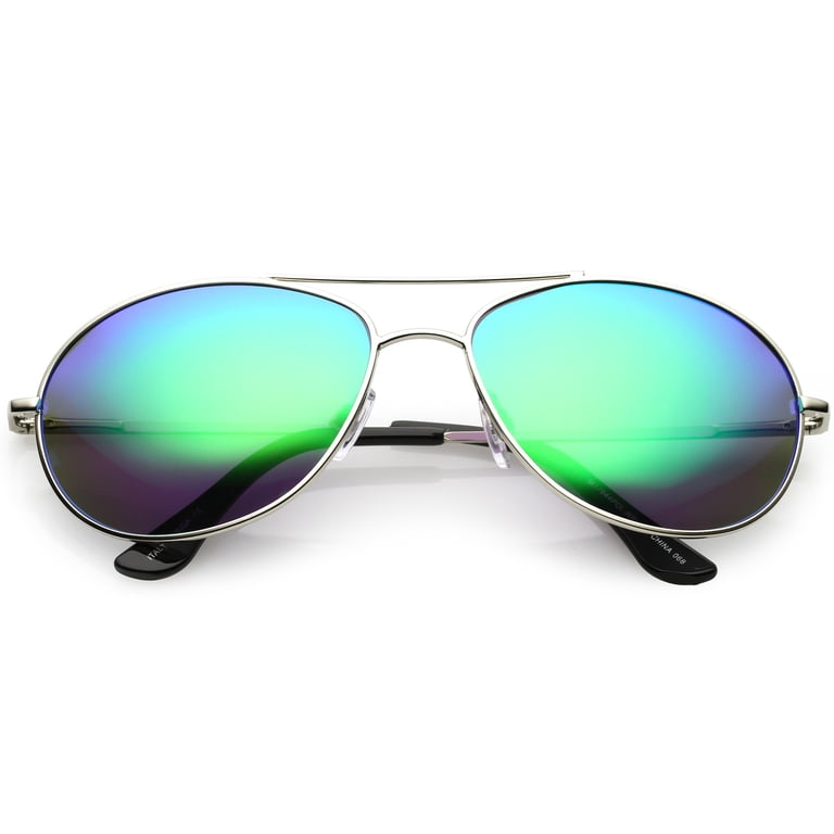 sunglassLA Unisex Unique Metal Oval Aviator Sunglasses  display picture 1
