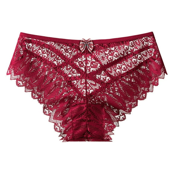 Seamless Underwear for Women Invisibles Lace Sexy Triangle Midriff Lace Brief Hipster No Wedgie Underwear