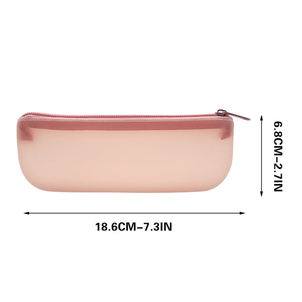 Bolsa de Maquillaje de Viaje Caso de Lápiz Medio Transparente, Bolsa de Almacenamiento de la Caja Del Lápiz Del Estudiante, Bolsa de Almacenamiento Del Cepillo de Maquillaje, Bolsa de Maquillaje Peque