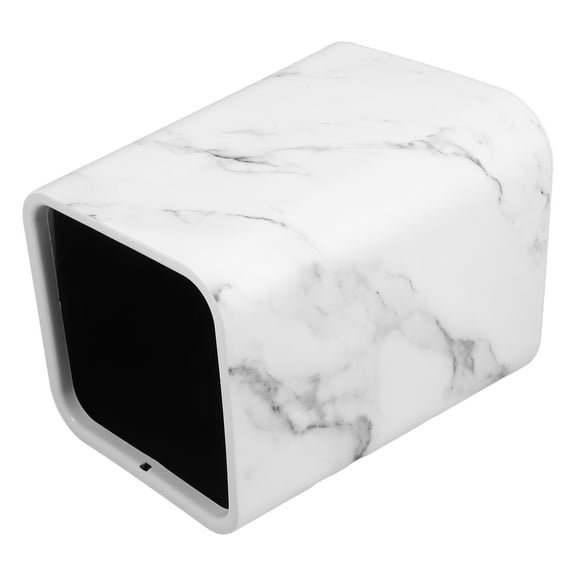MLINS Marble Wastebasket Double Layer Waste Basket Home Decor Modern Trash Can Marble Pattern Trash Can for Kitchen Bathroom and Office