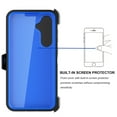 thumbnail image 6 of Ebizware for Samsung Galaxy S24 Phone Case, Case with [Built-in Screen Protector] Holster Belt Clip Military Grade Heavy Duty Shockproof Kickstand Cover for Galaxy S24 - Black/Blue, 6 of 11