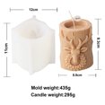 thumbnail image 3 of Molde de silicona para velas con forma de ciervo y tocón de Papá Noel barbudo, molde cilíndrico para hacer velas de yeso, regalo para decoración navideña, 3 of 5
