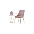 thumbnail image 4 of Baroque Bonanza Modern, Contemporary Velvet Upholstered Dining Chair with Sturdy Metal Legs, Set of 2, 19.5" W x 21.5" D x 33.5" H, 4 of 6