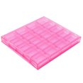 thumbnail image 1 of Caja de almacenamiento de uñas Ticfox Rosa transparente a prueba de polvo e impermeable, 1 of 12