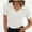 White, variant on Womens V Neck T Shirts Short Sleeve Slim Fit POLO Tops Solid Color Trendy Summer Basic Tee T-Shirts