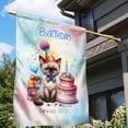 thumbnail image 3 of Happy Birthday Cute Kitten Devon Rex with Cake Gifts Party Hat House Flag 28x40in Double Sided Cat Lover Kitten Owner Gifts Outdoor Decor - 00029, 3 of 5