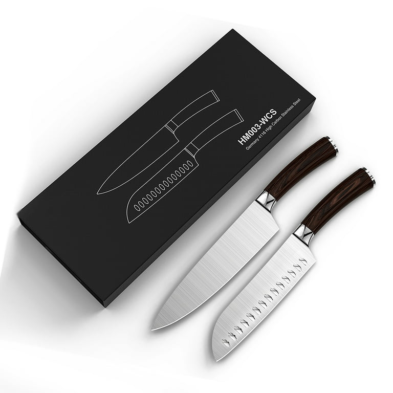  Homgeek 15-Piece Stainless Steel Knife Set w/ Wooden Block