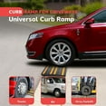thumbnail image 4 of Pyle 2 Ft. Rubber Threshold Curb Ramp, Heavy Duty, Non-Slip, Marine Grade Waterproof, Green Reflective Strip, Single Driveway Ramp for Vehicles, RVs, and Wheelchairs, 24.0’’x16.0’’x2.6’’Inches, 4 of 5