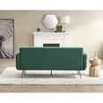 thumbnail image 5 of Accent Sofa, Convertible Loveseat Sofa Couch with 5 Golden Metal Leg and 2 Pillows, Velvet Sleeper Sofa for Living Room Bedroom Apartment, 5 of 6