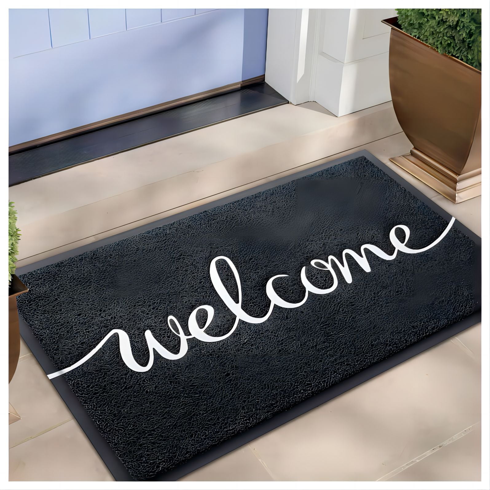 iOhouze Front Door Mat Outdoor Doormat Non-Slip Welcome Mat DoorMat for Entrance, Easy Clean Indoor Floor Mat for Garage Yard Patio High Traffic Areas Outside Rug for Home 48"x32"