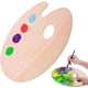 thumbnail image 1 of Paleta de pintura ovalada, paleta de pintura de madera, paletas de pintura al óleo de madera, paleta de madera con un práctico orificio para el pulgar para acuarela, 1 of 5