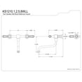 thumbnail image 2 of Kingston Brass KS1218WLL Wilshire Wall Mount Bathroom Faucet, Brushed Nickel, 2 of 2