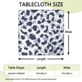 thumbnail image 2 of Blue and Dark Blue Leopard Pattern Square Fitted Tablecloth with Elastic Edge,Square Table Cover,Washable Elastic Table Cover for Home Kitchen Party Decor 34"x34", 2 of 6