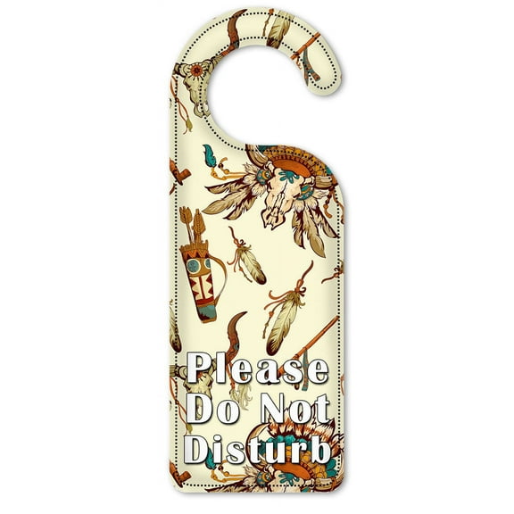 Do Not Disturb Door Knob Hanger Sign - Seamless Western