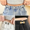 thumbnail image 2 of Adjustable Pant Waist Tightener Flower Buttons Pins No Sewing Buckle Extender Set For Loose Jeans And Skirts, 2 of 7