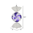 thumbnail image 2 of Vickerman 18.5" Purple-White Flat Swirl Candy Christmas Ornament, 2 of 2