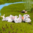 thumbnail image 5 of Linyer Rabbit Adornment Practical Lovely Exquisite Vivid Bunny Statue Interesting Multi-functional Small Bunny Figurine Type 7, 5 of 6