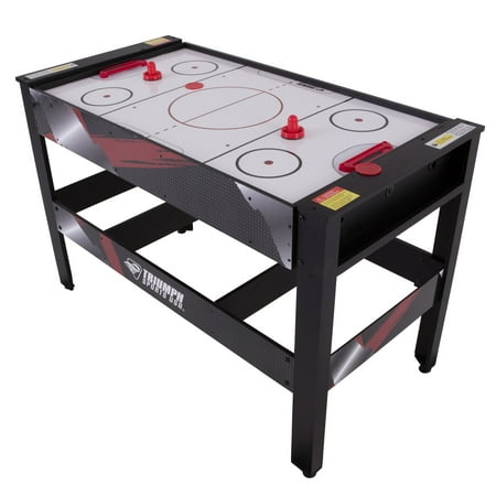 Triumph 4-in-1 Rotating Swivel Multigame Table – Air Hockey, Billiards, Table Tennis, and Launch