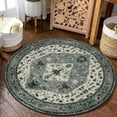 thumbnail image 4 of Wonnitar 3'Round Boho Tribal Rug,Soft Bedroom Round Area Rug Entryway Foyer Throw Mat Washable Non-Shedding Non-Slip Sofa Carpet for Nursery Living Dining Room, 4 of 7